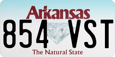 AR license plate 854VST