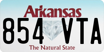 AR license plate 854VTA