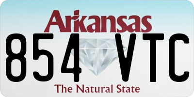 AR license plate 854VTC