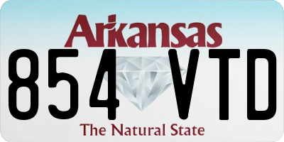 AR license plate 854VTD