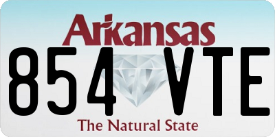 AR license plate 854VTE