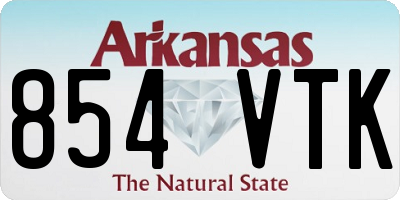 AR license plate 854VTK