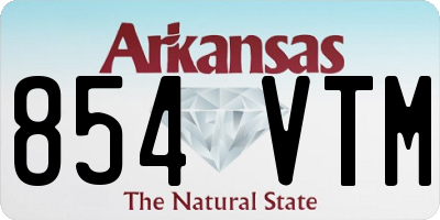 AR license plate 854VTM