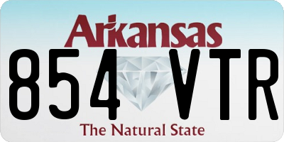 AR license plate 854VTR
