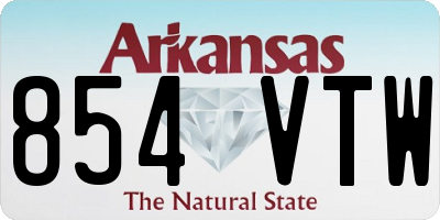 AR license plate 854VTW