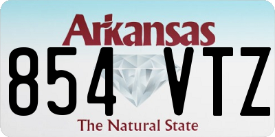 AR license plate 854VTZ