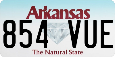 AR license plate 854VUE