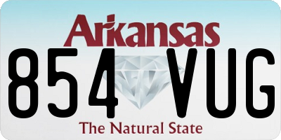AR license plate 854VUG