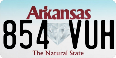 AR license plate 854VUH