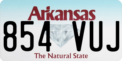 AR license plate 854VUJ