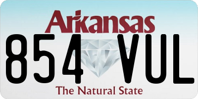AR license plate 854VUL