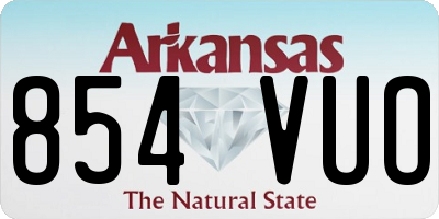 AR license plate 854VUO