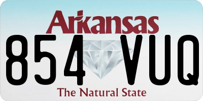 AR license plate 854VUQ