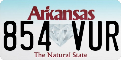 AR license plate 854VUR