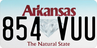 AR license plate 854VUU
