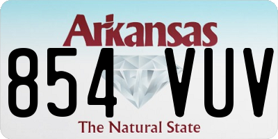 AR license plate 854VUV