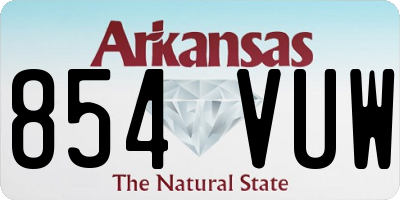 AR license plate 854VUW