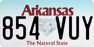 AR license plate 854VUY