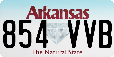 AR license plate 854VVB
