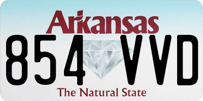 AR license plate 854VVD