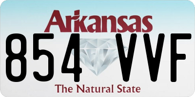 AR license plate 854VVF