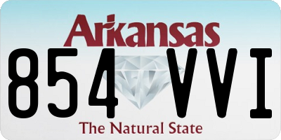 AR license plate 854VVI