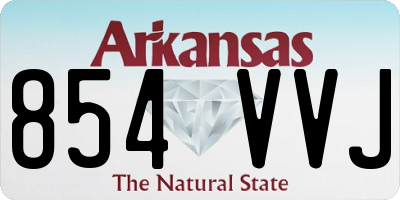 AR license plate 854VVJ