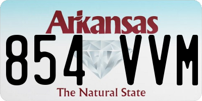 AR license plate 854VVM