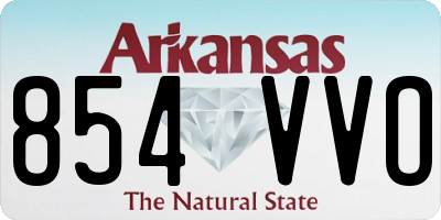 AR license plate 854VVO