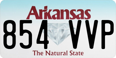 AR license plate 854VVP