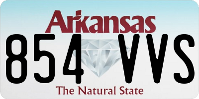 AR license plate 854VVS