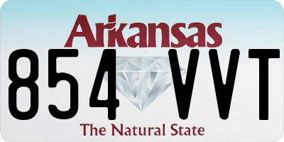 AR license plate 854VVT