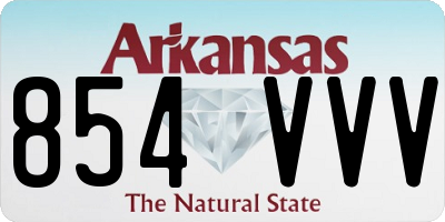 AR license plate 854VVV