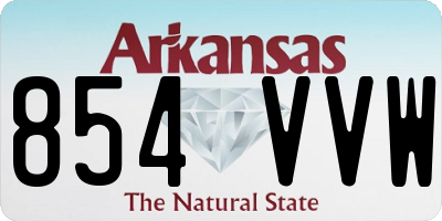 AR license plate 854VVW