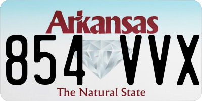AR license plate 854VVX