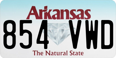 AR license plate 854VWD