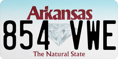 AR license plate 854VWE