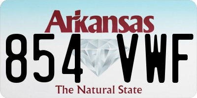 AR license plate 854VWF