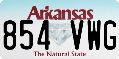 AR license plate 854VWG