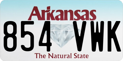 AR license plate 854VWK