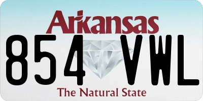 AR license plate 854VWL