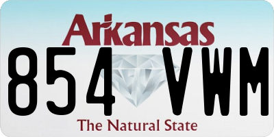 AR license plate 854VWM
