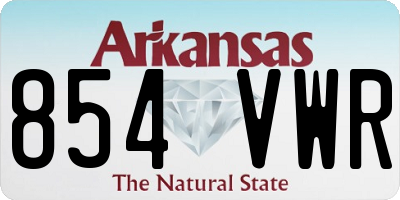 AR license plate 854VWR