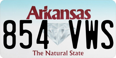 AR license plate 854VWS