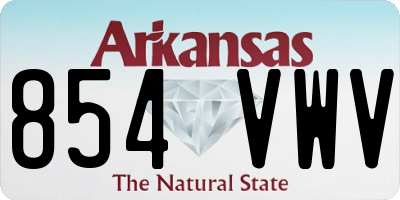 AR license plate 854VWV