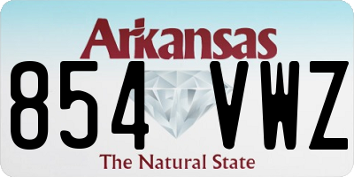AR license plate 854VWZ