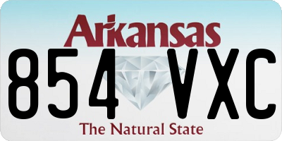 AR license plate 854VXC