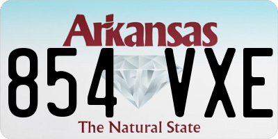 AR license plate 854VXE