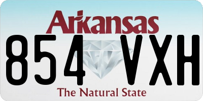 AR license plate 854VXH