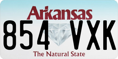 AR license plate 854VXK